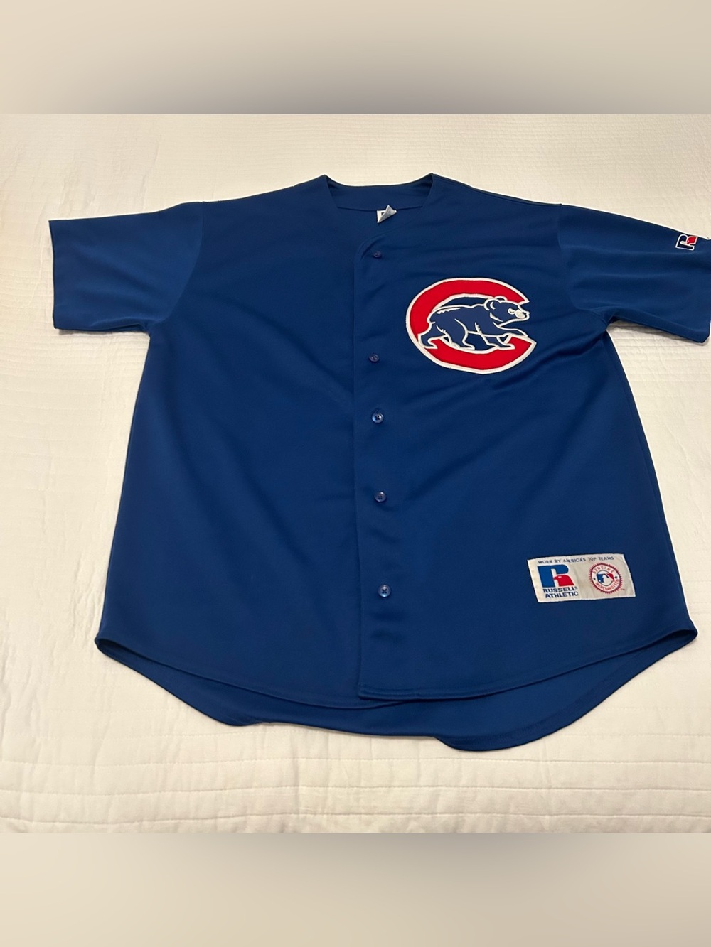 Vintage Russell Athletic MLB Chicago Cubs Stitched Jersey Size Large